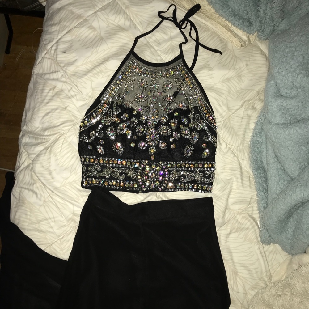 Two piece Black Windsor Prom dress